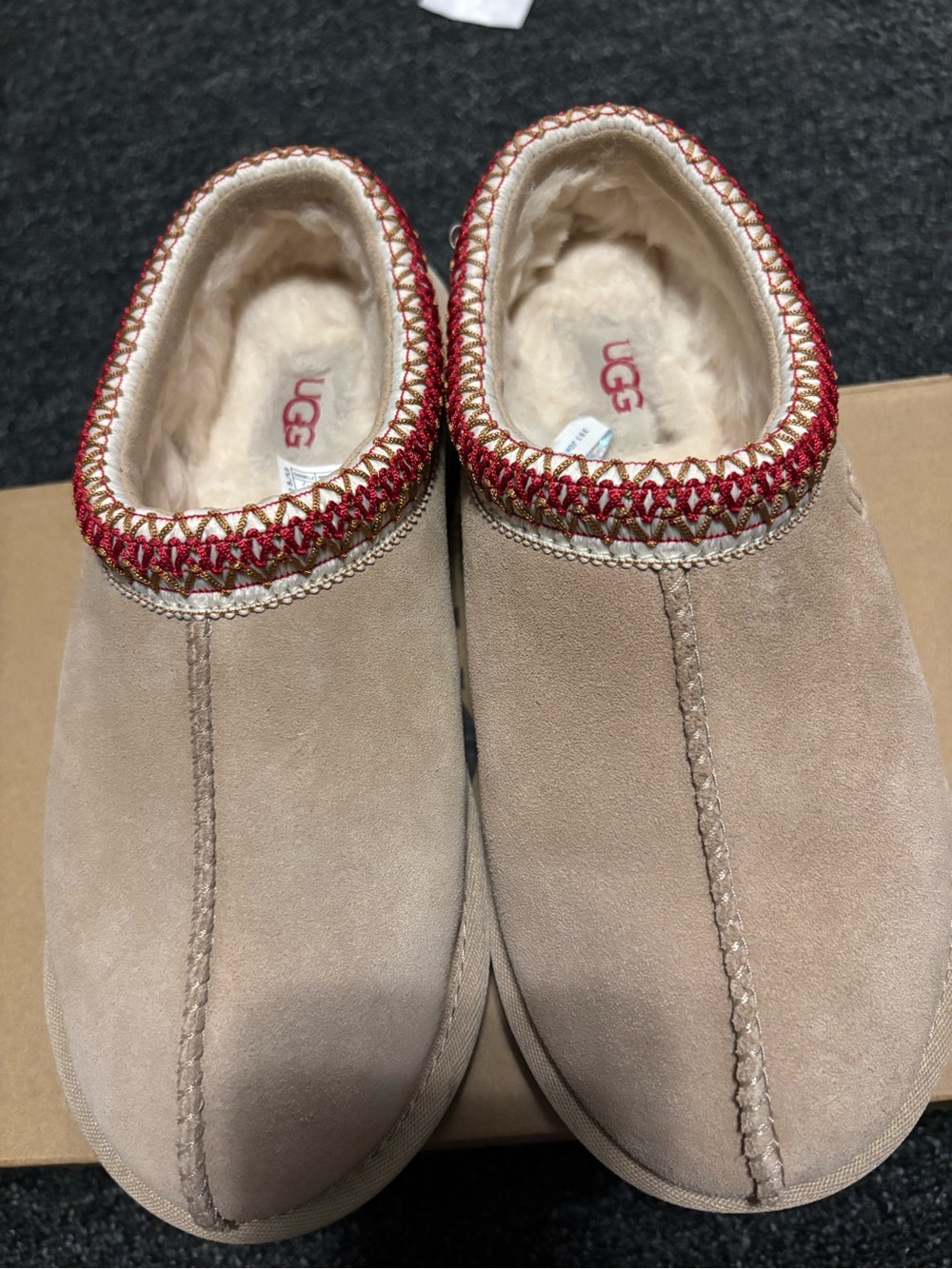 UGG Women's Chestnut Suede Cozy Slip-On Tasman Chestnut